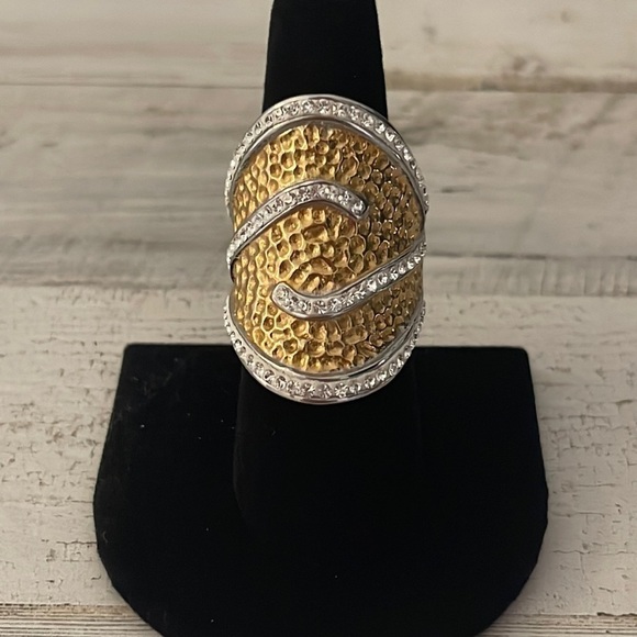 Nadri Jewelry - Nadri Stainless Steel Saddle Ring.